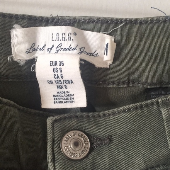 H&M Jeans | Green Skinny Hm Utility Pants | Poshmark